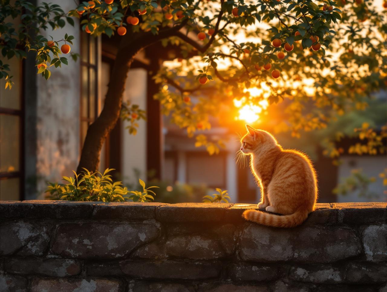 黄昏里的猫