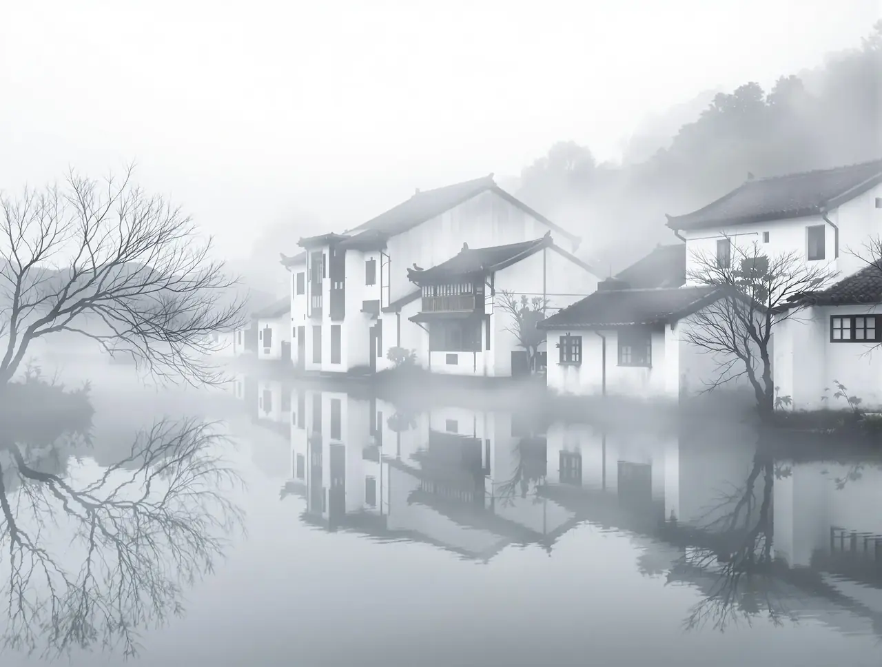 晨雾·水墨江南